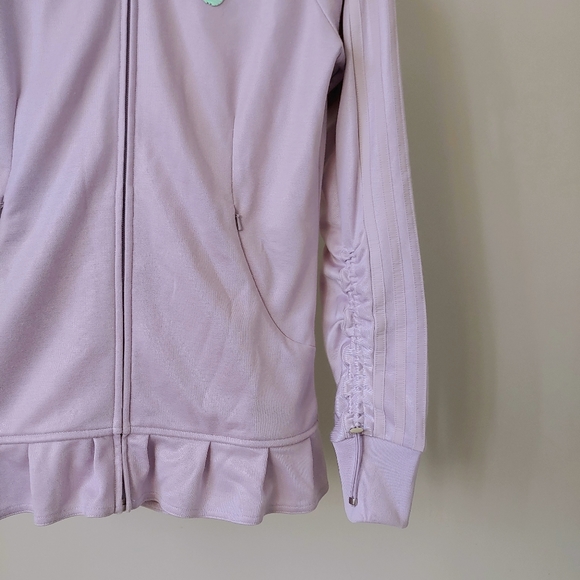Adidas Ruffle Lilac Track Jacket Full Zip Size Small - Picture 4 of 12